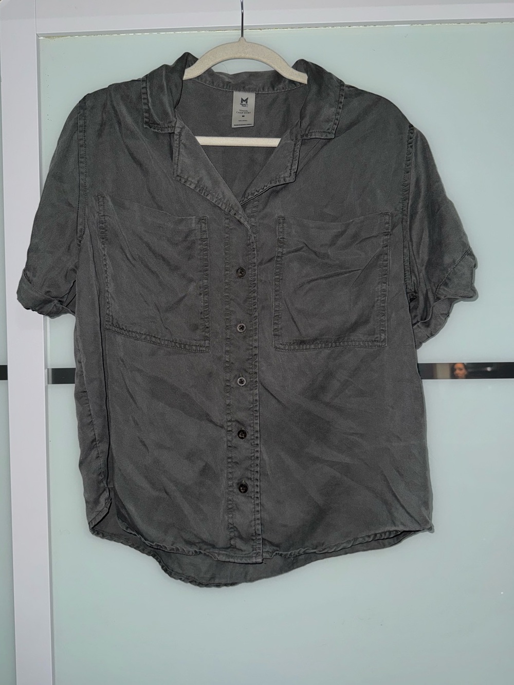 Olive Green Camp Button Down Shirt
